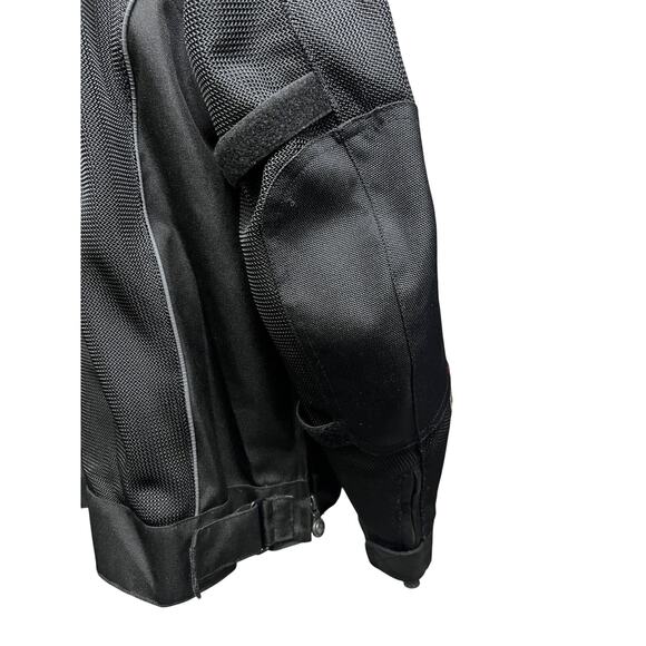 Indian Motorcycle Black Leather Armor Mesh Biker Riding Zip Up Jacket 2XL - Picture 9 of 12